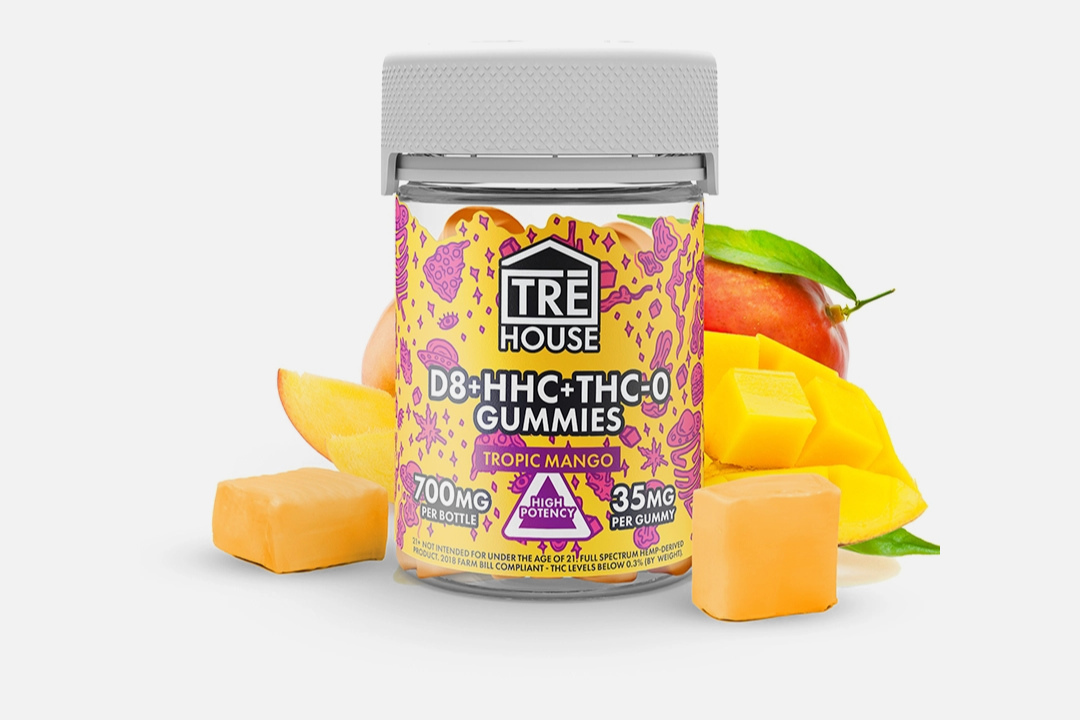 TRĒ House Tropic Mango D8 Gummies with HHC and THC-O