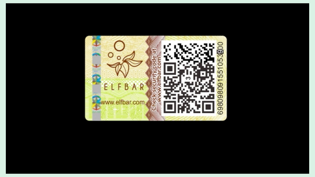 Elf Bar EAN Logo Scan QR Code